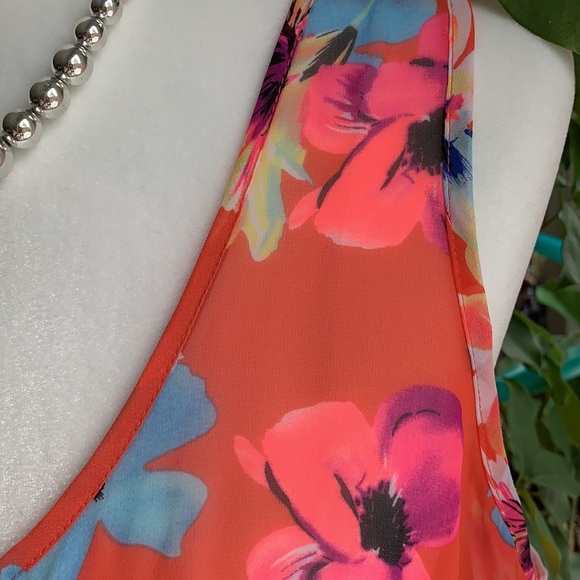 Floral Candie's High Low Sleeveless Blouse NWOT XL - Picture 5 of 8